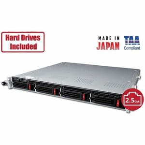 BUFFALO TeraStation 3420 4-Bay SMB 8TB (2x4TB) Rackmount NAS Storage w/ Hard Drives Included - Annapurna Labs Alpine AL-21