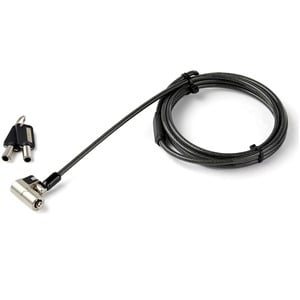 StarTech.com Universal Cable Lock - 2.01 m Cable - Portable - Keyed Lock - Black, Silver - Vinyl Coated Steel, Zinc Alloy 