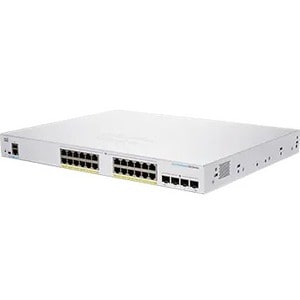 Cisco 250 CBS250-24P-4G 28 Ports Manageable Ethernet Switch - 2 Layer Supported - Modular - 4 SFP Slots - 195 W PoE Budget