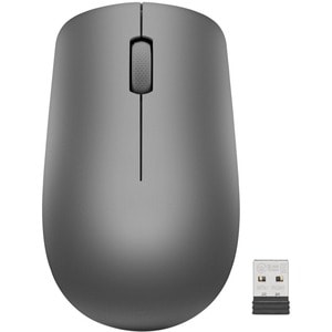 Lenovo 530 Mouse - Radio Frequency - USB Type A - Optical - 3 Button(s) - Graphite - Wireless - 2.40 GHz - 1200 dpi - Scro