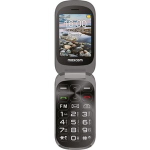 MaxCom MM825 Feature Phone - 7.1 cm (2.8") TFT 240 x 320 - 2G - Black - Flip - 2 SIM Support - SIM-free - Rear Camera: 2 M