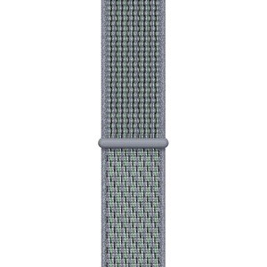 Apple 44mm Obsidian Mist Nike Sport Loop - Adjustable - Regular - Hook & Loop Attachment - Obsidian Mist - Woven Nylon