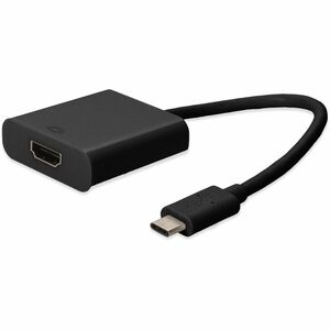 AddOn 20cm (8in) USB 3.1 Type (C) Male to HDMI Female Black Adapter Cable - 1 Pack - 1 x USB 3.1 Type C - Male - 1 x HDMI 