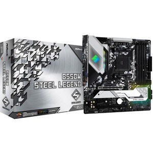 ASRock B550M Steel Legend Desktop Motherboard - AMD B550 Chipset - Socket AM4 - Micro ATX - 128 GB DDR4 SDRAM Maximum RAM 