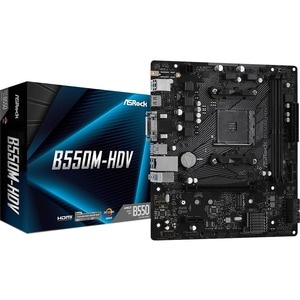 ASRock B550M-HDV Desktop Motherboard - AMD B550 Chipset - Socket AM4 - Micro ATX - 64 GB DDR4 SDRAM Maximum RAM - DIMM, UD