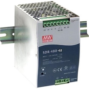 B+B SmartWorx MeanWell SDR-480-48 480W Power Supply - DIN Rail - 120 V AC, 230 V AC, 370 V DC Input - 48 V DC Output - 480