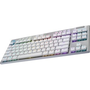 Logitech G915 Gaming Keyboard - Wireless Connectivity - USB Interface - English (US) - White - Mechanical Keyswitch - Blue