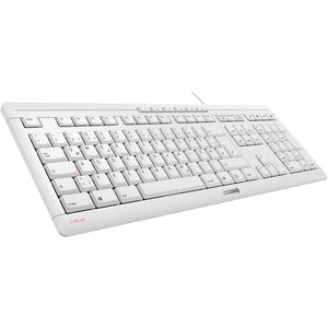 CHERRY STREAM Tastatur - Kabel Konnektivität - USB Schnittstelle - Deutsch - Pale Gray - Schere Keyswitch Leiser, Vorherig