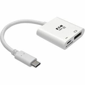 Eaton Tripp Lite Series USB-C to DisplayPort Active Adapter Cable with Equalizer (M/F), UHD 8K, HDR, 60W PD Charging, Whit
