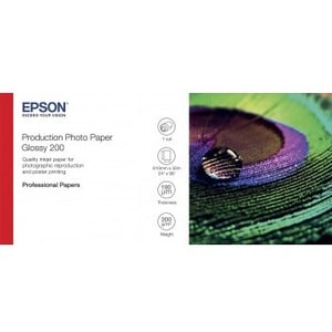 Carta foto Epson Production Ad inchiostro - 95 Luminosità - 609,60 mm x 30 m - 200 g/m² Grammage - Lucido - 1 Rotolo