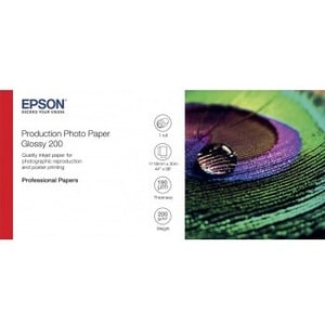 Carta foto Epson Production Ad inchiostro - 95 Luminosità - 1117,60 mm x 30 m - 200 g/m² Grammage - Lucido - 1 Rotolo