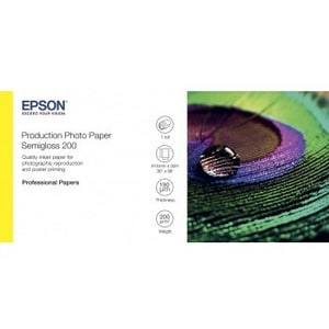 Carta foto Epson Production Ad inchiostro - 95 Luminosità - 914,40 mm x 30 m - 200 g/m² Grammage - Semi lucido - 1 Rotolo