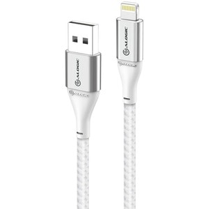 Alogic SUPER Ultra USB-A to Lightning Cable -Silver-1.5m - 4.9 ft Lightning/USB Data Transfer Cable for iPhone, Charger - 