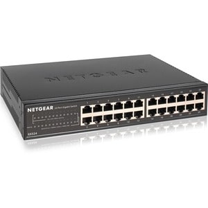 Netgear 300 GS324 24 Ports Ethernet Switch - 2 Layer Supported - 12.10 W Power Consumption - Twisted Pair - Desktop, Wall 