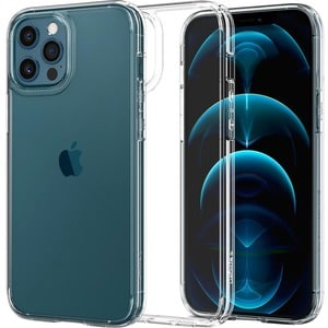 Spigen Ultra Hybrid Case for Apple iPhone 12 Pro, iPhone 12 Smartphone - Crystal Clear - Polycarbonate, Thermoplastic Poly