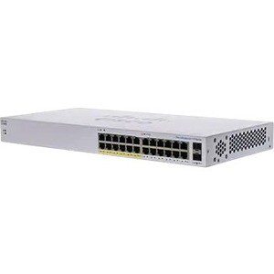 Cisco 110 CBS110-24PP 24 Ports Ethernet Switch - 2 Layer Supported - Modular - 2 SFP Slots - 17.29 W Power Consumption - 1