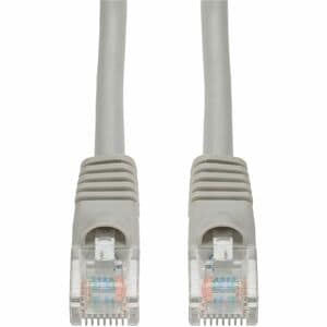AddOn 10ft Gray CAT 6A PVC Ethernet Cable Snagless Bubble Boot RJ-45 M/M - 10 ft Category 6a Network Cable for Network Dev