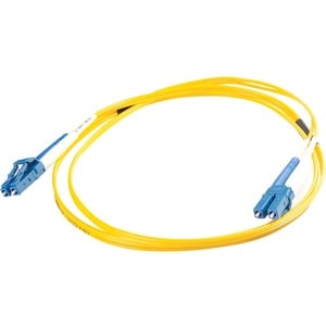 C2G 3m LC-LC 9/125 OS2 Duplex Single-Mode PVC Fiber Optic Cable - Yellow - 9.84 ft Fiber Optic Network Cable for Network D