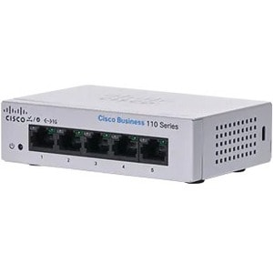 Commutateur non administrable Cisco® Business CBS110-5T-D | 5 ports GE | Bureau | Alim. externe | Garantie limitée à vie (