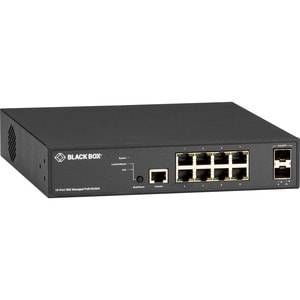 Black Box LPB3000 Ethernet Switch - 8 Ports - Manageable - Gigabit Ethernet, 10 Gigabit Ethernet - 10/100/1000Base-T, 10GB