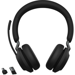 Jabra Evolve2 65 无线 头戴式 立体声 耳机 - 黑 - 双声道 - 上耳式 - 蓝牙 - A 型 USB