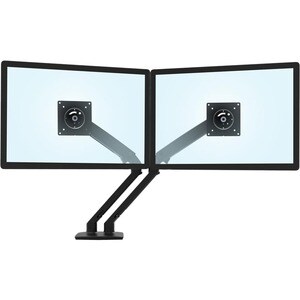 Ergotron 安装臂 用于 LCD 显示器 - 黑 - 可调节高度 - 2 显示器支持 - 61 cm (24") 支持屏幕 - 18.14 kg 承载量 - 75 x 75, 100 x 100