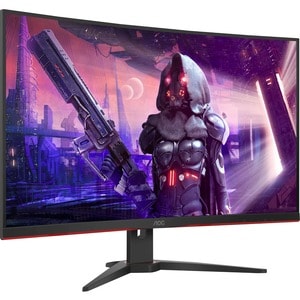 AOC CQ32G2SE 32" Class WQHD Curved Screen Gaming LCD Monitor - 16:9 - Black Red - 80 cm (31.5") Viewable - Vertical Alignm