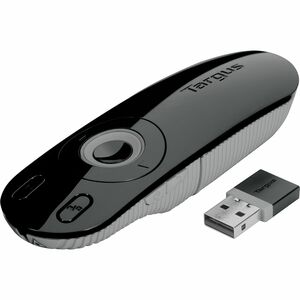 Targus Presentation Pointer - Radio Frequency - USB - Laser - Black, Gray - Wireless - 15.24 m - 2.40 GHz