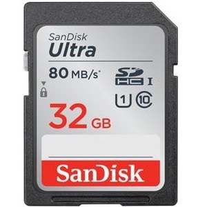 SanDisk Ultra 32 GB Class 10/UHS-I (U1) SDHC - 80 MB/s Read