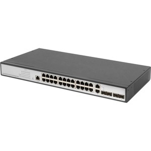 Digitus 24-Port Gigabit Switch, 19 Zoll, Managed, 2 Uplinks. Switch-Typ: Managed, Switch-Ebene: L2. Basic Switching RJ-45 