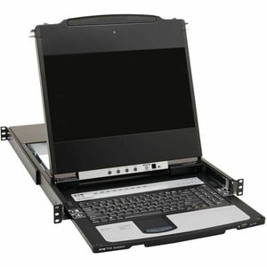 Eaton Tripp Lite Series 8-Port NetDirector DisplayPort KVM Switch Console with 17 in. LCD, Dual Rail, 1U Rack-Mount, TAA -