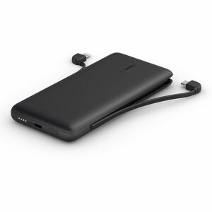 Belkin BoostCharge Plus 10K USB-C Power Bank with Integrated Cables - Black