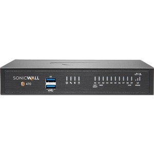 SonicWall TZ470 High Availability Firewall - 8 Port - 10/100/1000Base-T - 2.5 Gigabit Ethernet - DES, 3DES, MD5, SHA-1, AE