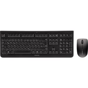 CHERRY DW 3000 Keyboard & Mouse - QWERTY - 1 - USB Wireless RF - 104 Key - Keyboard/Keypad Color: Black - USB Wireless RF 