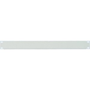 19" Blank Panel, 1U, Grey - Steel - Light Grey - 1U Rack Height - 483 mm Width x 9 mm Depth