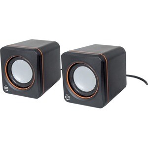 2600 Series Speaker System, Small Size, Big Sound, Two Speakers, Stereo, USB power, Output: 2x 3W, 3.5mm plug for sound, I
