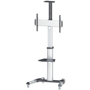 TV & Monitor Mount, Trolley Stand, 1 screen, Screen Sizes: 37-65", Silver, VESA 200x200 to 600x400mm, Max 50kg, LFD, Lifet