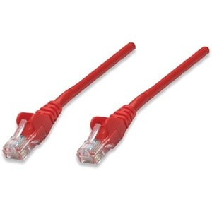 Network Patch Cable, Cat5e, 3m, Red, CCA, U/UTP, PVC, RJ45, Gold Plated Contacts, Snagless, Booted, Lifetime Warranty - Ca