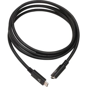 Cavo per trasferimento dati V7 V7UC3EXT-2M - 2,01 m USB-C - 5 Gbit/s - Prolunga - Schermato - 30 AWG - Nero