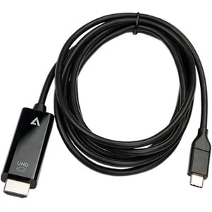 V7 V7UCHDMI-2M 2 m HDMI/USB-C AV-Kabel für Audio-/Video-Gerät, Desktop-Computer, Notebook, Tablet, Mobilgerät - Zweiter An
