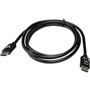V7 V7USB2C-1M 1.01 m USB-C Data Transfer Cable - V7 1M 3.3ft USB C to USB C Charging 3A Cable Black USB-C Male to C Male. 