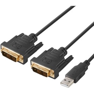 Belkin Modular DVI Dual-Head Host Cable 6 ft. - 6 ft DVI/Modular/USB-A KVM Cable for KVM Console, KVM Switch, Computer, Mo