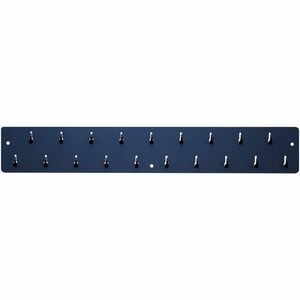 Pyramid Key Rack - 19 Hooks - 3.18" (80.77 mm) Height x 10" (254 mm) Width - for Key, Shop - Steel - Black - Powder Coated