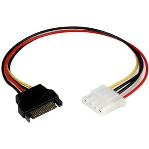 12in SATA to Molex LP4 Power Cable Adapter F/M - SATA to LP4 Power Adapter - SATA Female to Molex Male Power Cable - 12 inch