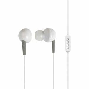 Koss KEB6i Earbuds & In Ear Headphones - Stereo - Mini-phone (3.5mm), TRRS - Wired - Earbud - Binaural - In-ear - White