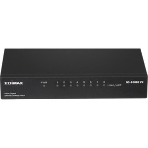 Switch Ethernet Edimax GS-1008E V2 8 Porte - 2 Layer supportato - 3 W Consumo energetico - Coppia incrociata - Desktop, Pa