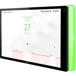 Crestron 10.1 in. Room Scheduling Touch Screen, Black Smooth, with Light Bar - Black Smooth