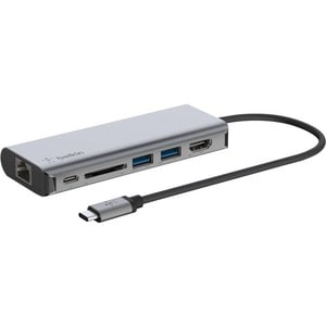 Belkin Connect USB-Typ C Docking Station - Ladefunktion - Speicherkartenleser - SD - 4K - 3840 x 2160 - 2 x USB-Anschlüsse