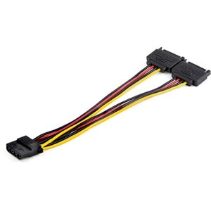 StarTech.com Dual SATA to LP4 Power Doubler Cable Adapter, SATA to 4 Pin LP4 Internal PC Peripheral Power Supply Connector, 9 Amps/108W - For Power Supply, Hard Drive, DVD-ROM - SATA / LP4 - 9 A - 1