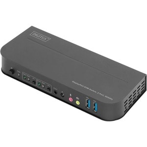 Digitus DS-12850 KVM Switchbox - 2 Computer(s) - 1 Local User(s) - 4096 x 2160 - 6 x USB - 1 x HDMI - 3 x DisplayPort - De